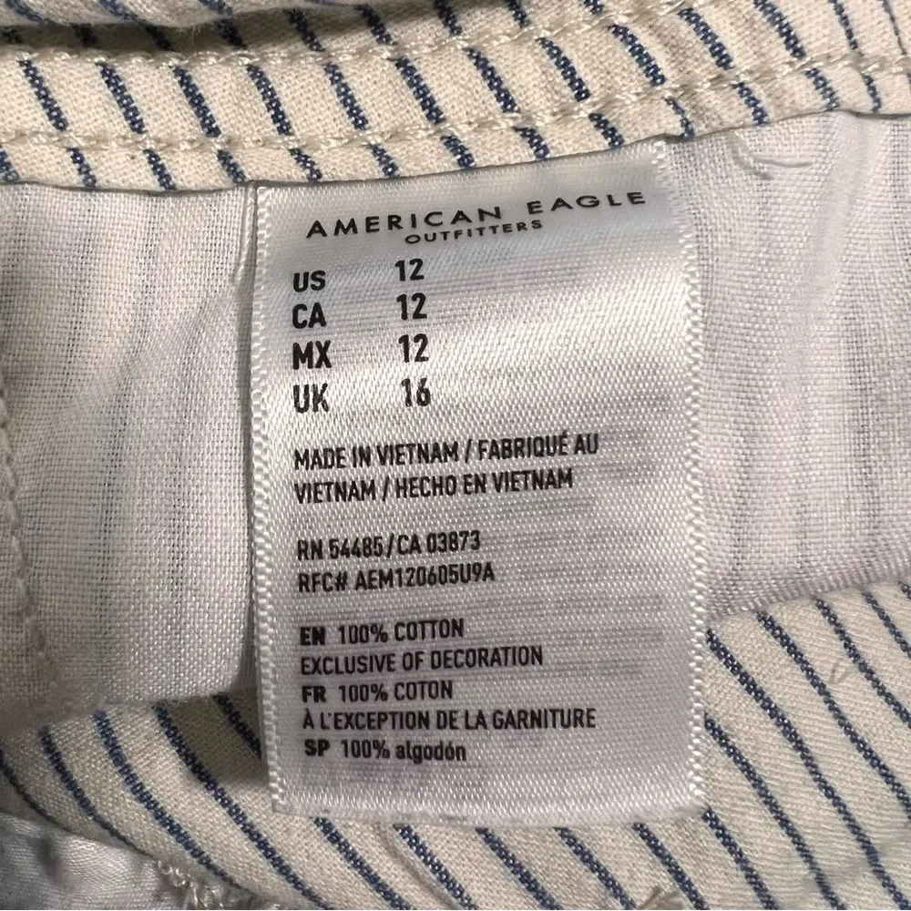 American Eagle Striped Shorts Size 12 AEO - Picture 4 of 4